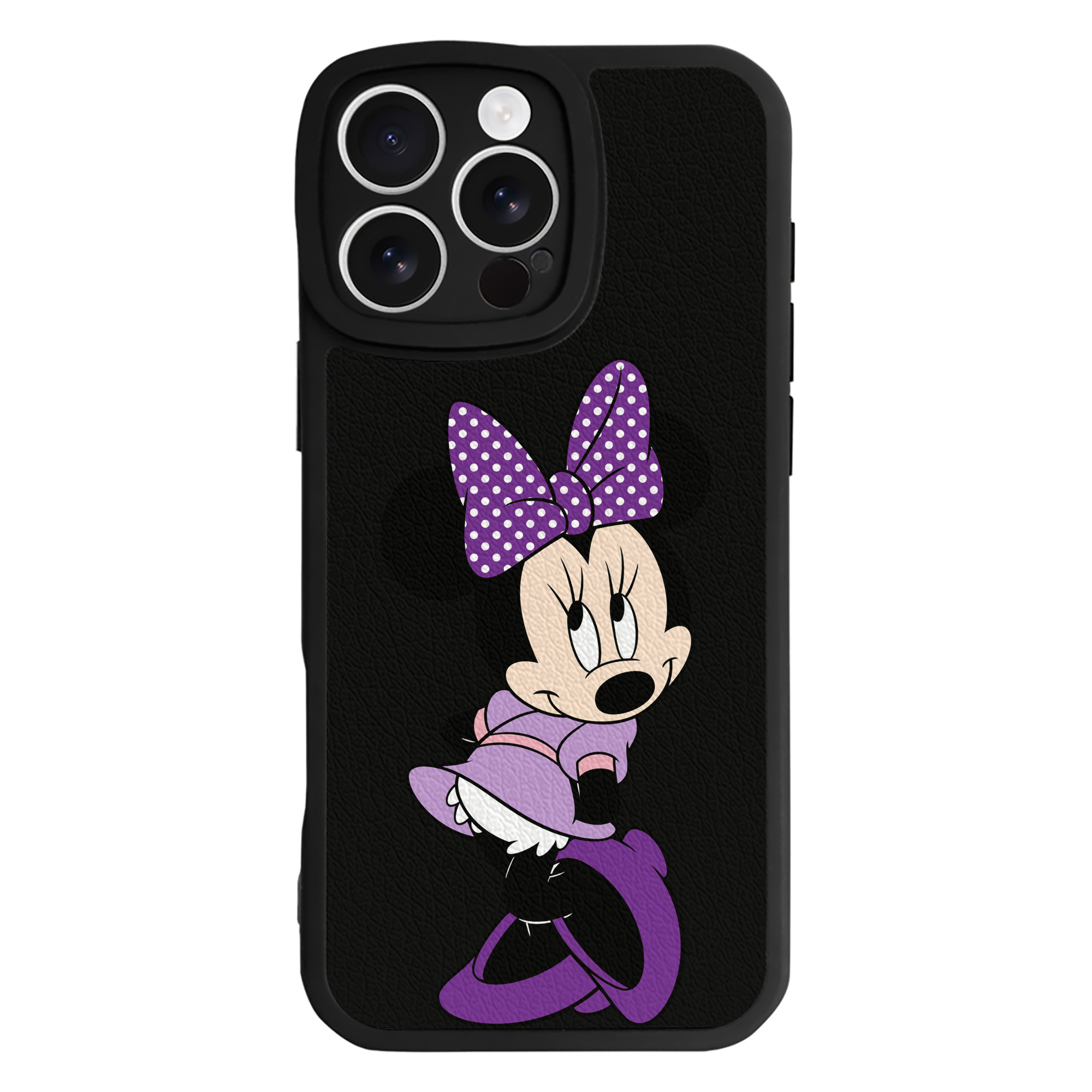 （画像用） ミッキーマウス Mickey Mouse 【iPhone 16シリーズ対応】シリコンスマホケース（レザー調） 材質：シリコン